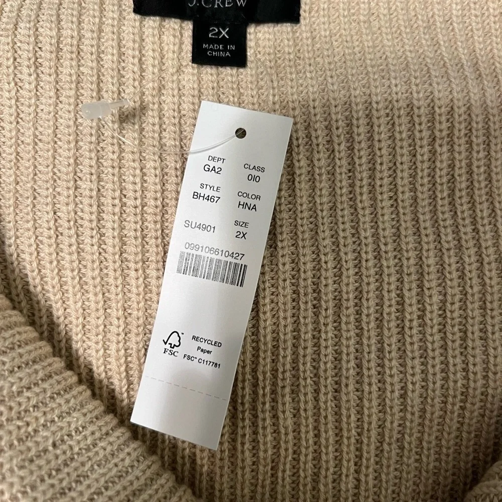 J Crew Khaki Cashmere Blend Sweater Knit Halter Tie Retro Tank Top NWT 2X #1765